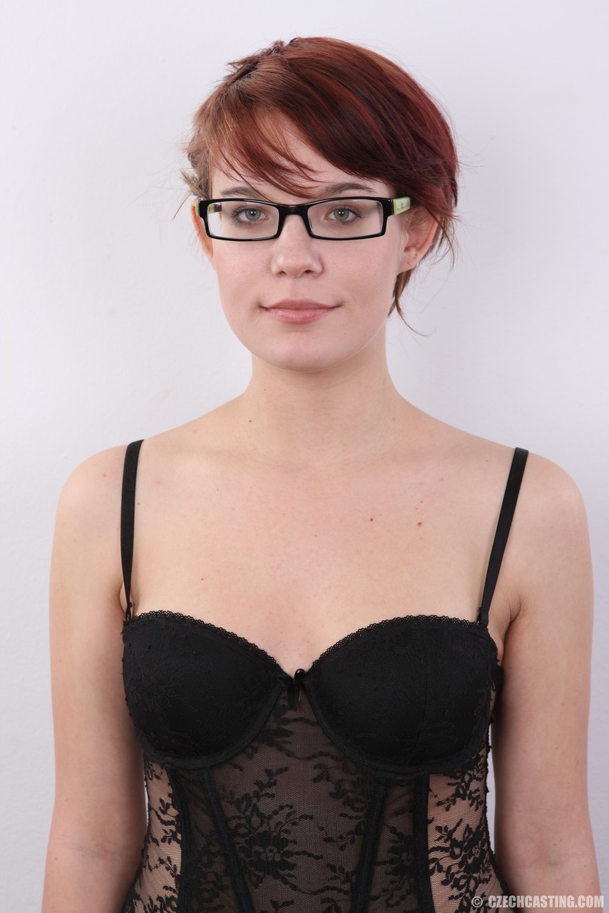 Nerdy redhead wears a mischievous smile while getting naked for the first time porn photo #422477810 | Czech Casting Pics, Dagmar, Glasses, mobile porn