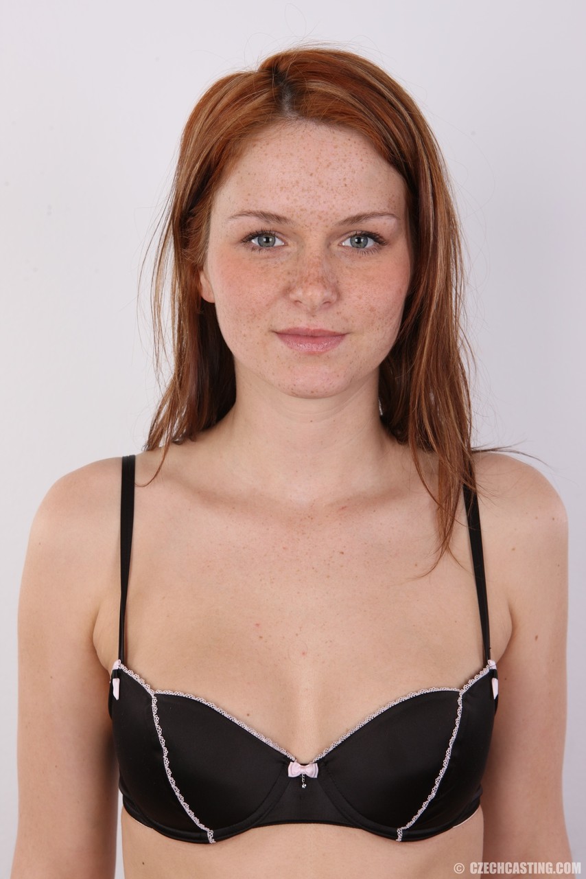 Freckled redhead Adela takes off all her clothes for the very first time porn photo #422455892