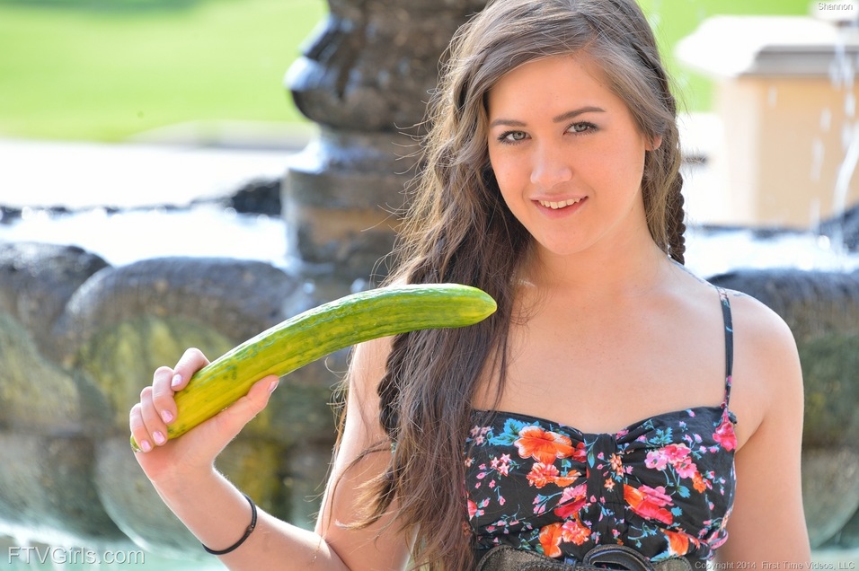 Cute young girl goes naked under her skirt to toy with a cucumber outside porno foto #426985782 | FTV Girls Pics, Shannon, Clothed, mobiele porno