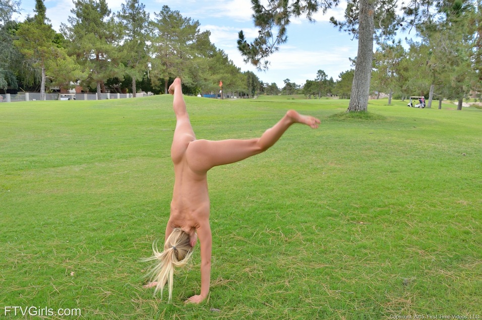 Sexy blonde teen unleashes her exhibitionist side by going naked in a park porn photo #424677210