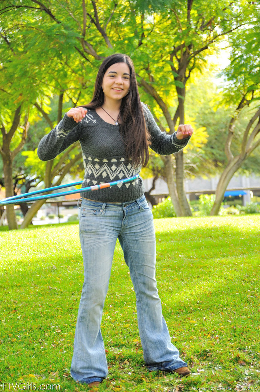 Chubby brunette takes off all her clothes in public while working a hula hoop ポルノ写真 #424172586 | FTV Girls Pics, Nadine Sage, Sports, モバイルポルノ