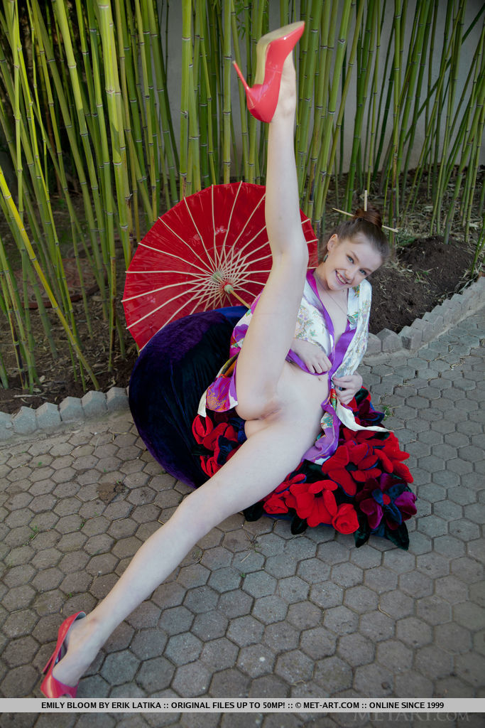 Sexy little geisha Emily Bloom spreading naked to show bald twat in the bamboo порно фото #428771447 | Met Art Pics, Emily Bloom, Teen, мобильное порно