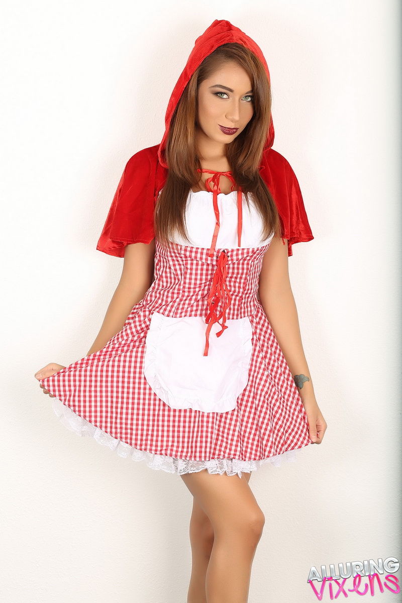 Cute girl Lilly flashes a no panty upskirt in Little Red Riding Hood outfit porno fotoğrafı #423134150 | Alluring Vixens Pics, Lilly, Cosplay, mobil porno
