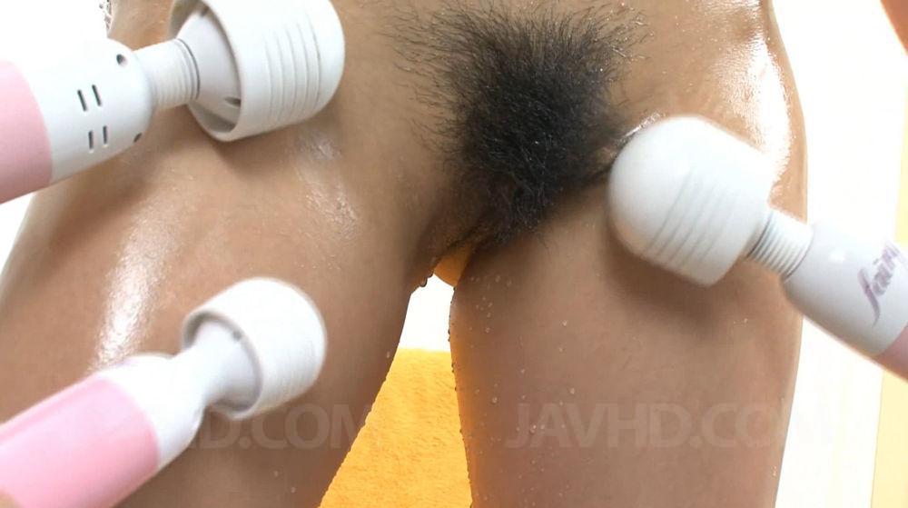 Hinano Asian gets many vibrators teasing her hairy twat and cans порно фото #422884784 | AV Tits Pics, Hinano, Oiled, мобильное порно