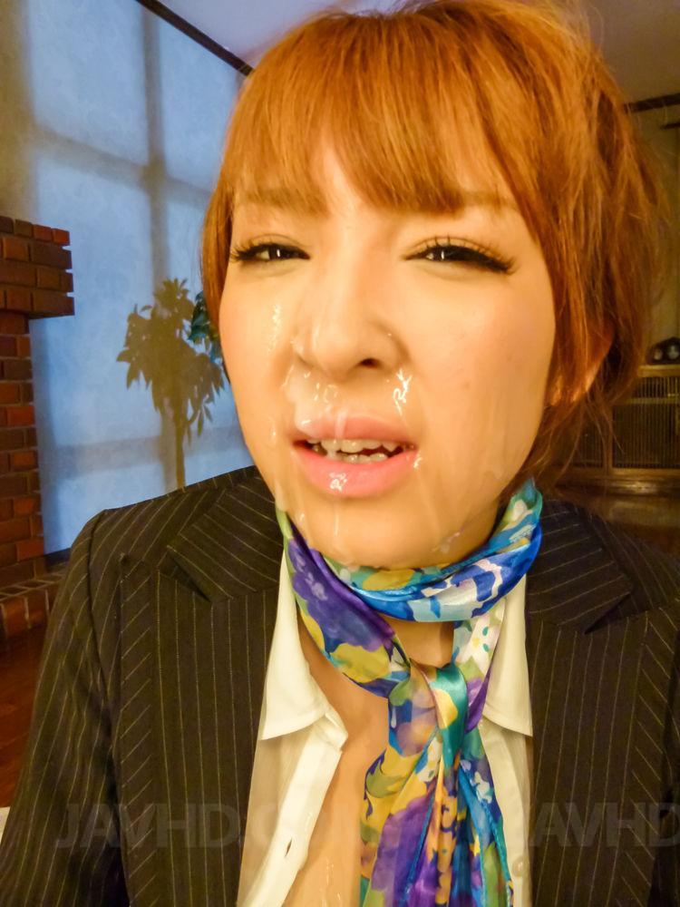 Hikaru Shiina in office suit gets cum on face from sucked tools porn photo #422526805 | JAV HD Pics, Hikaru Shiina, Gangbang, mobile porn