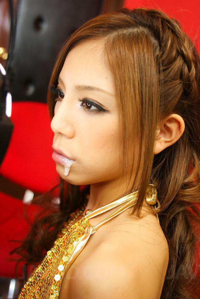 Yui Hatano Asian in golden dress has sperm on lips after blowjob foto porno #422632195 | JAV HD Pics, Yui Hatano, Cum In Mouth, porno móvil