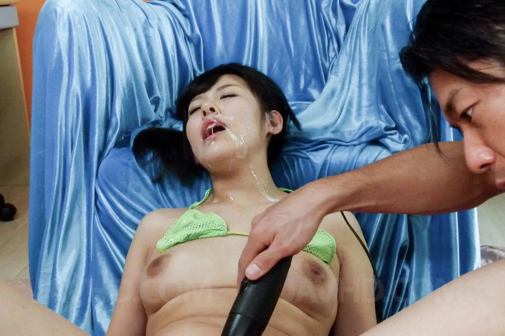 Miyuki Nonomura Asian gets cum on face while is aroused on crack porn photo #424334068