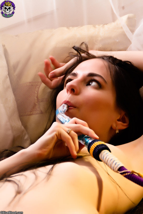 Naked girl Esmerelda draws on a hookah pipe during great solo poses porn photo #426525693 | Barely Evil Pics, Esmerelda, Smoking, mobile porn