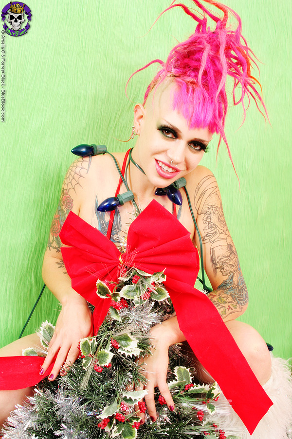 Tattooed pierced, shaved punk Christmas babe порно фото #422964909 | Barely Evil Pics, Roxy Contin, Christmas, мобильное порно