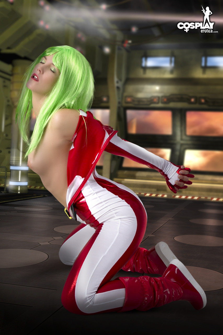 Cosplayer sports green hair while releasing her perky tits from her outfit porn photo #423221572 | Cosplay Erotica Pics, Cosplay, mobile porn
