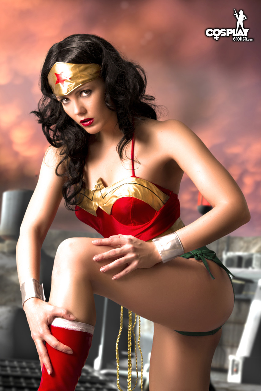 Beautiful brunette peels off her Wonder Woman outfit in a tempting manner porn photo #422834298 | Cosplay Erotica Pics, Cosplay, mobile porn