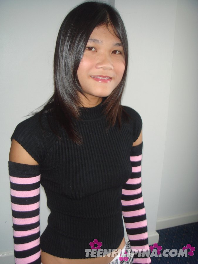 Young looking Filipina girl gets naked while wearing striped arm and leg socks 色情照片 #424255008 | Teen Filipina Pics, Asian, 手机色情