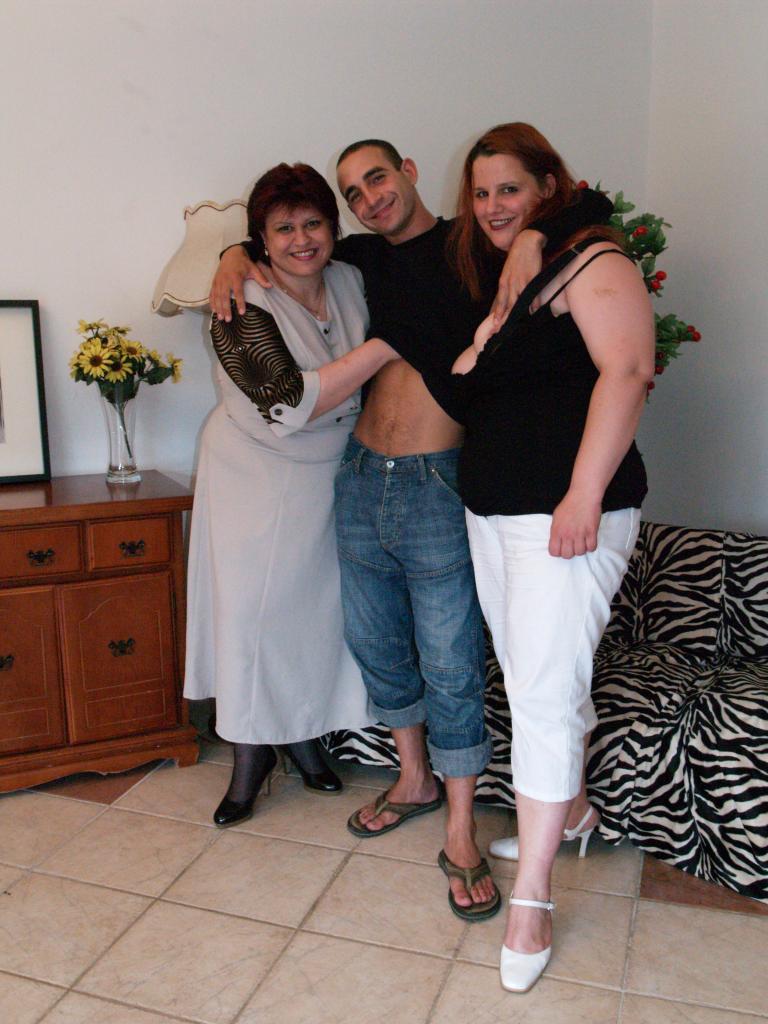 Obese women have a threesome with a skinny young man on a sofa photo porno #422946516 | BBW Ultra Pics, Chubby, porno mobile