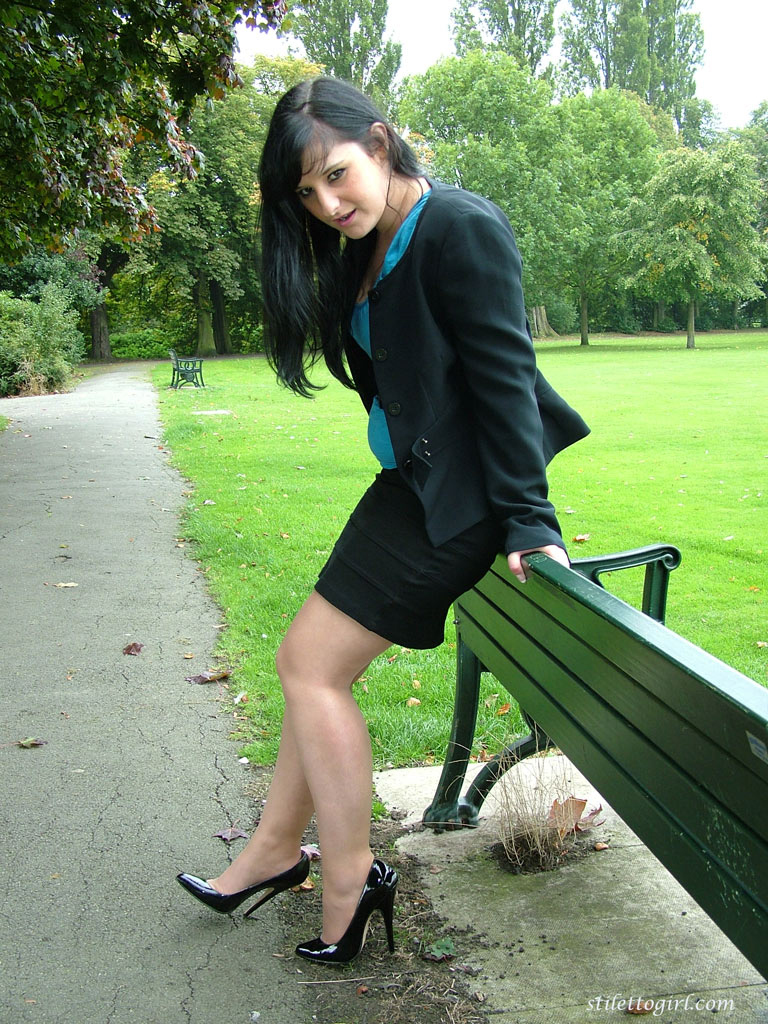 Fully clothed female dangles her stiletto heels from hose clad feet on a bench porno foto #427764212 | Stiletto Girl Pics, Nicola Kiss, Non Nude, mobiele porno