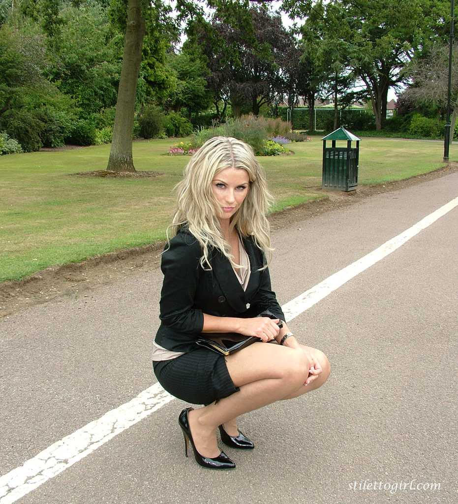 Clothed blonde secretary shows off her legs and pumps in a public park photo porno #425176353 | Stiletto Girl Pics, Kathryn, Fetish, porno mobile