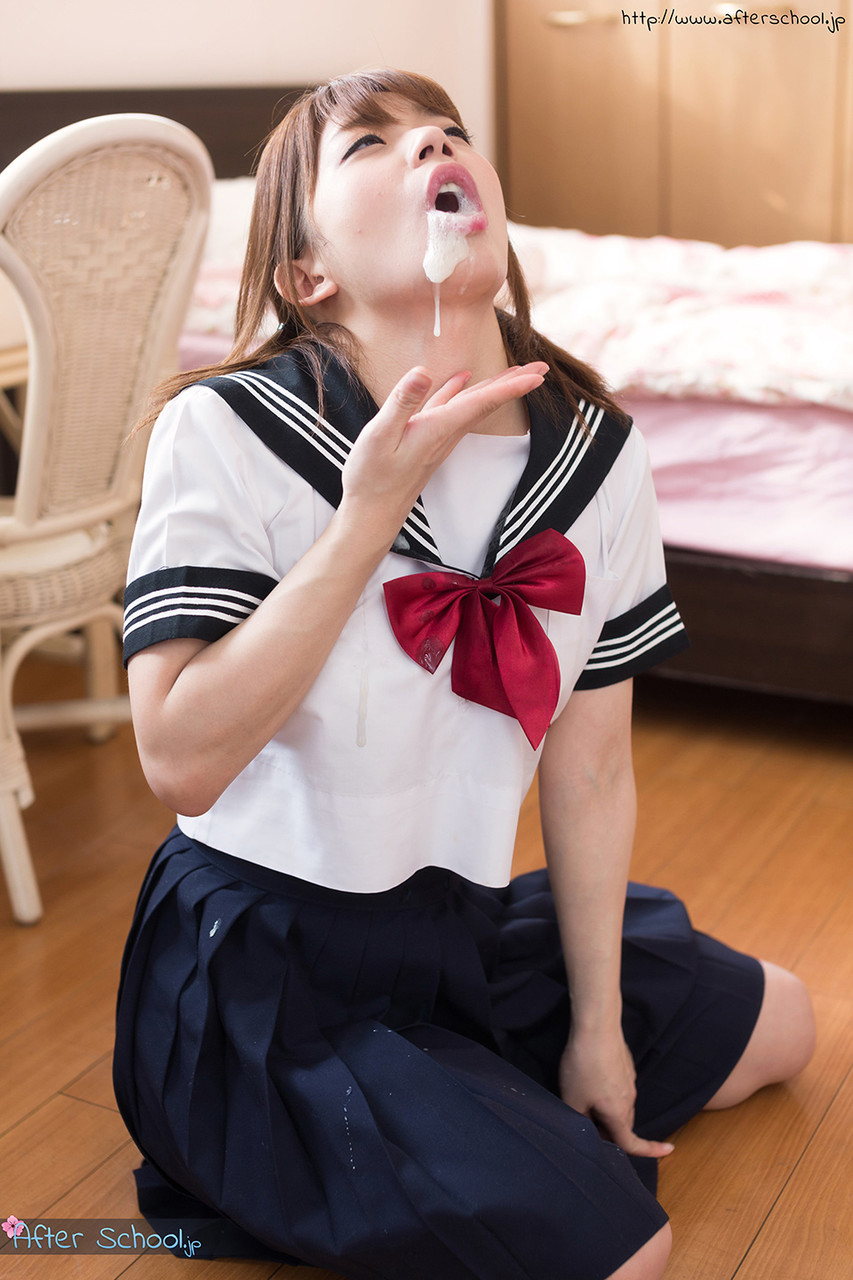 Japanese schoolgirl spits out cum after sucking off two cocks foto pornográfica #424000013 | After School Pics, Rika Mari, Japanese, pornografia móvel