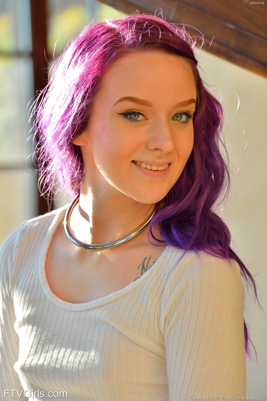 Teen girl with purple hair stretches her bald pussy wide open for self fisting foto porno #424125387 | FTV Girls Pics, Jessica Kay, Shorts, porno ponsel
