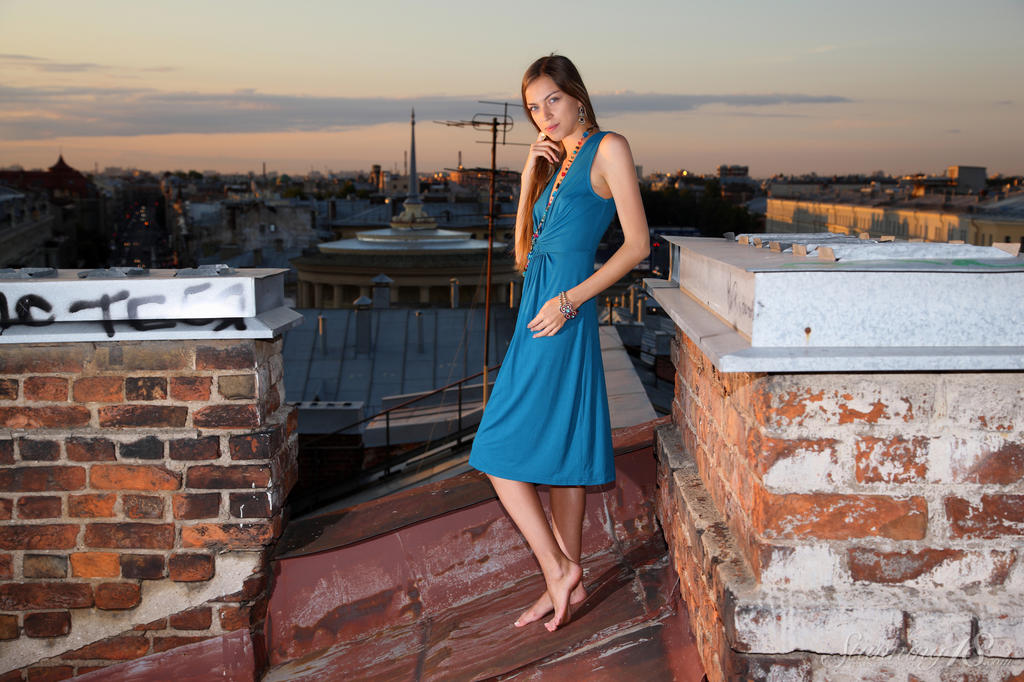 Pretty 18 year old Sofy B gets totally naked on the roof of a building zdjęcie porno #424145530