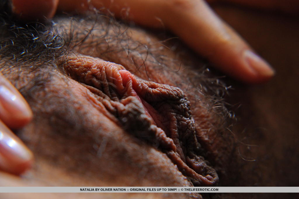 Masturbating woman Natalia places two fingers in her hairy horny pussy closeup porn photo #424754162 | The Life Erotic Pics, Natalia, Close Up, mobile porn