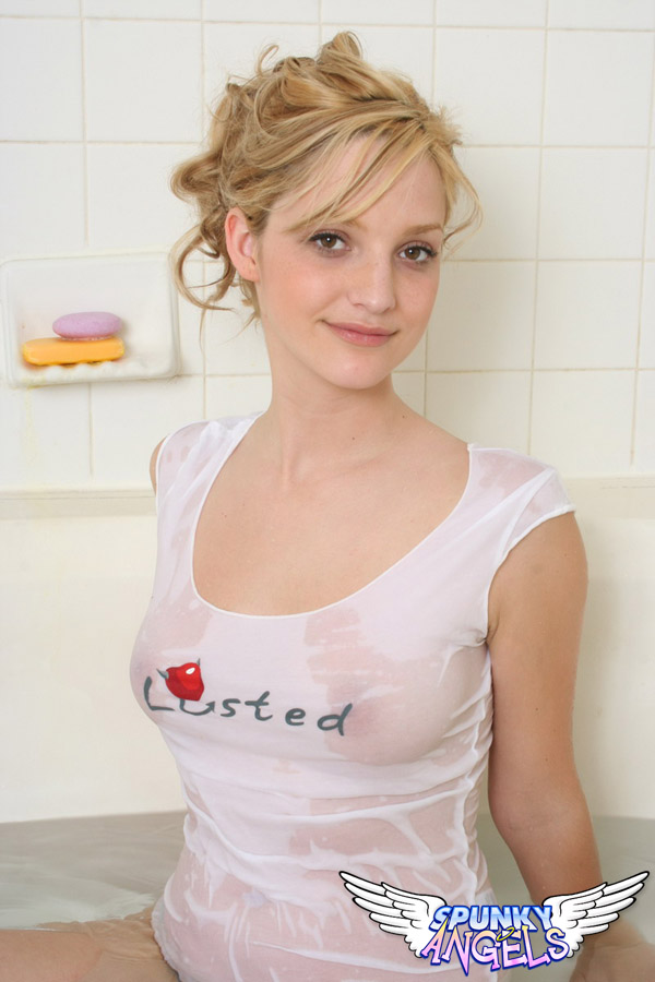 Nice teen girl shows off her thong adorned butt in a wet T-shirt porno fotoğrafı #422569307 | Spunky Angels Pics, Marylin, Bath, mobil porno