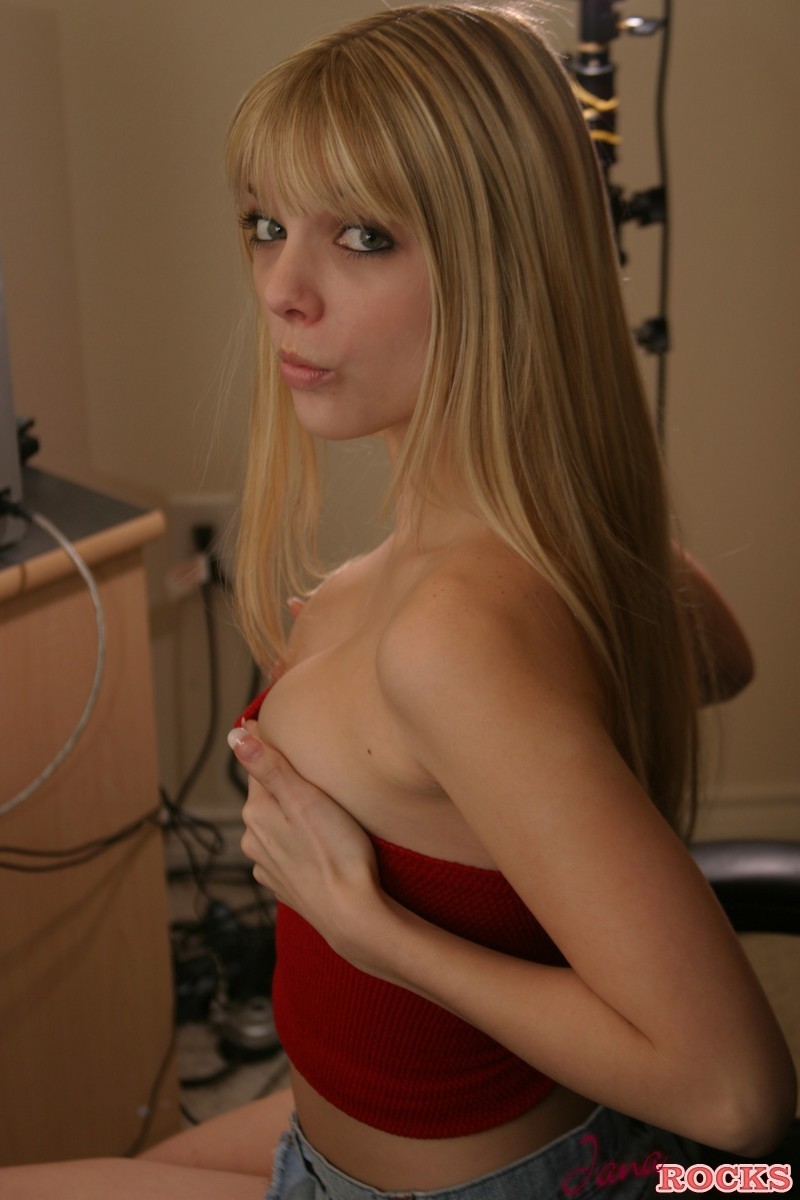 Sweet teen Jana Jordan in cotton panties teasing no nude at her desk porn photo #425325919