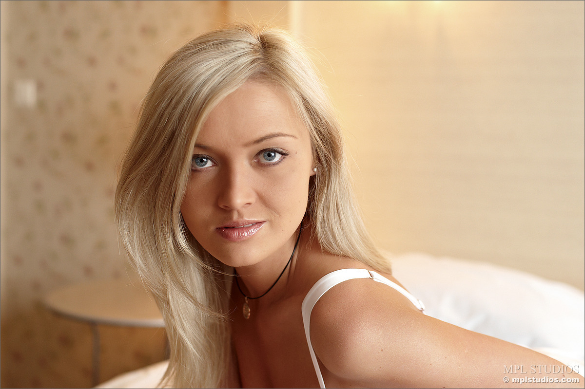 Beautiful blond girl admires her nude body in a bedroom mirror after disrobing photo porno #424603931 | MPL Studios Pics, Monika Chantal, Blonde, porno mobile