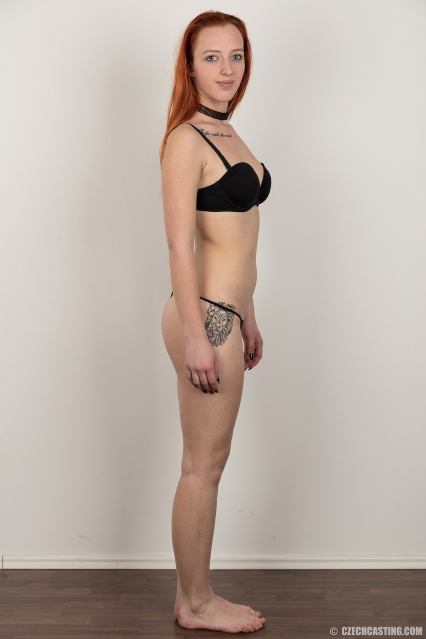 18 year old redhead wears a choker while stripping to a black thong порно фото #428607890 | Czech Casting Pics, Veronika, Redhead, мобильное порно