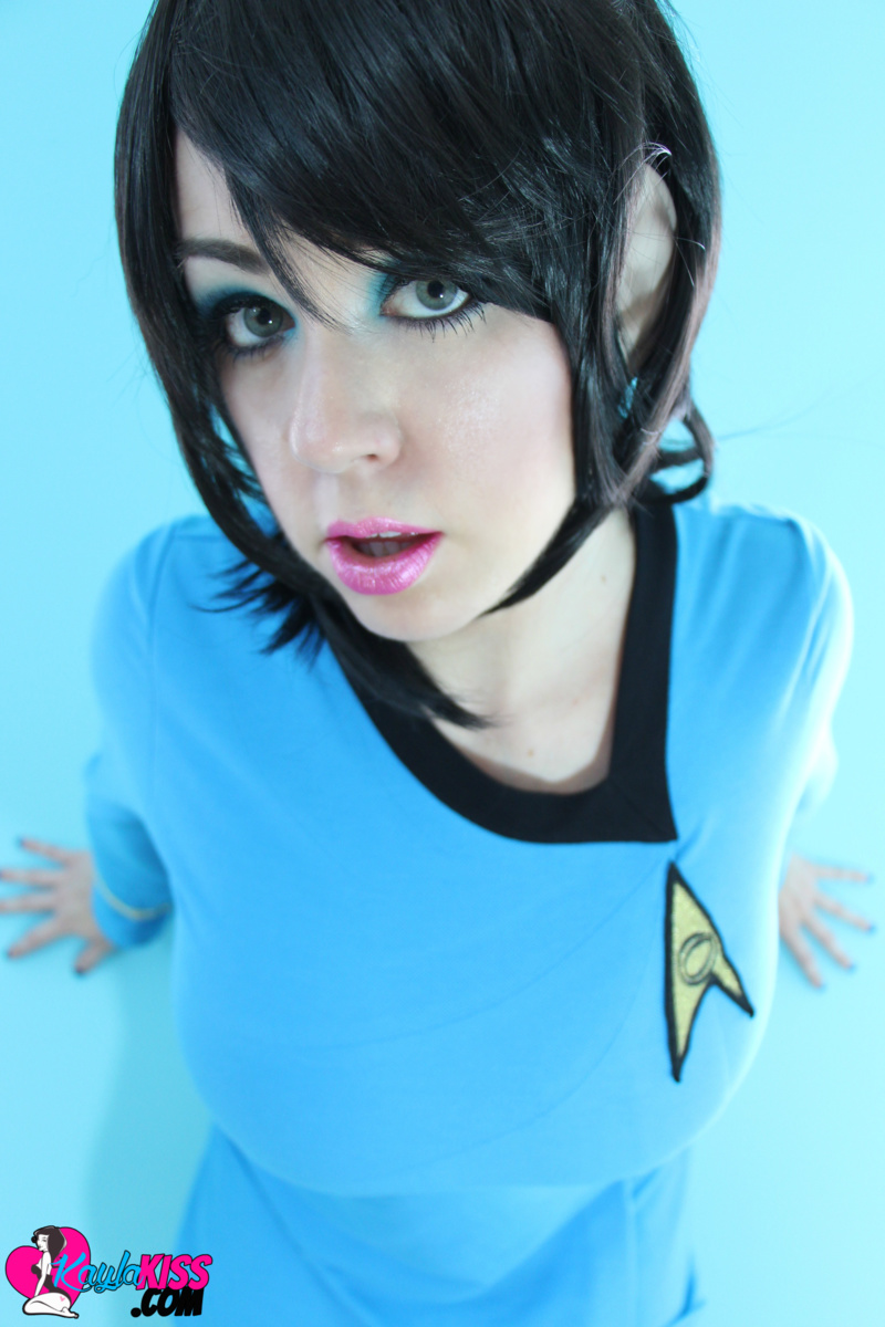Cosplay chick Kayla Kiss gives a busty Star Trek performance with pasties porn photo #423063570