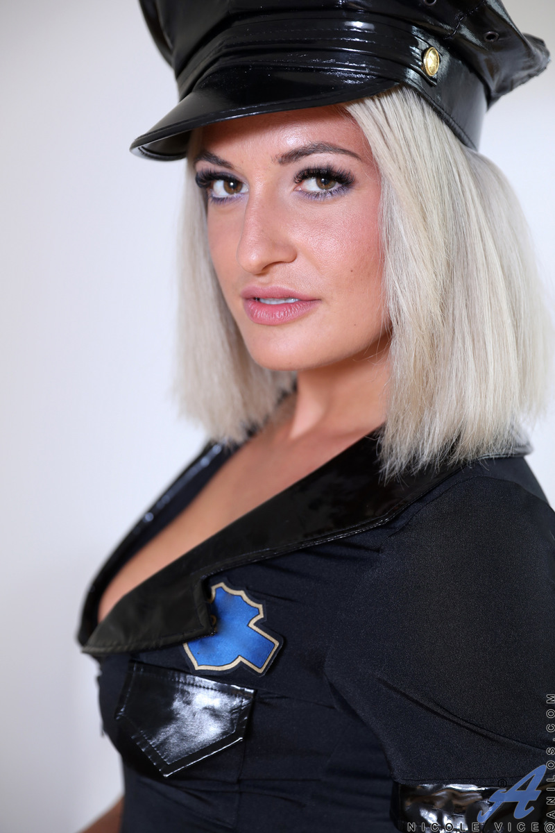 Bigtit mom Nicole Vice plays dress up as a sexy officer who will punish you porn photo #426742176