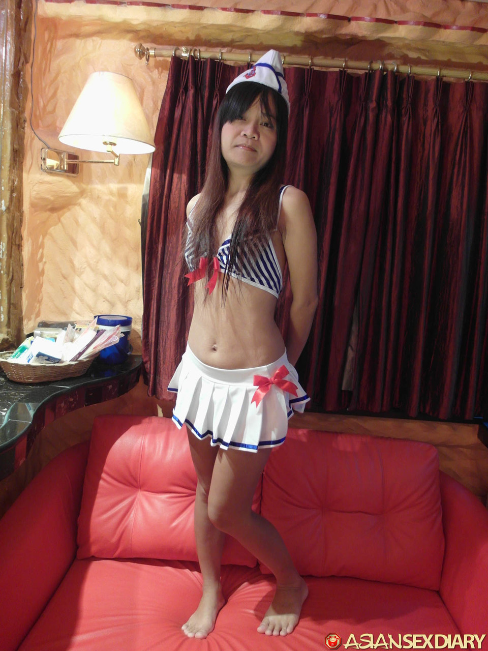 A Japanese amateur, Maki, exhibits a cute cum covered face after POV sex.