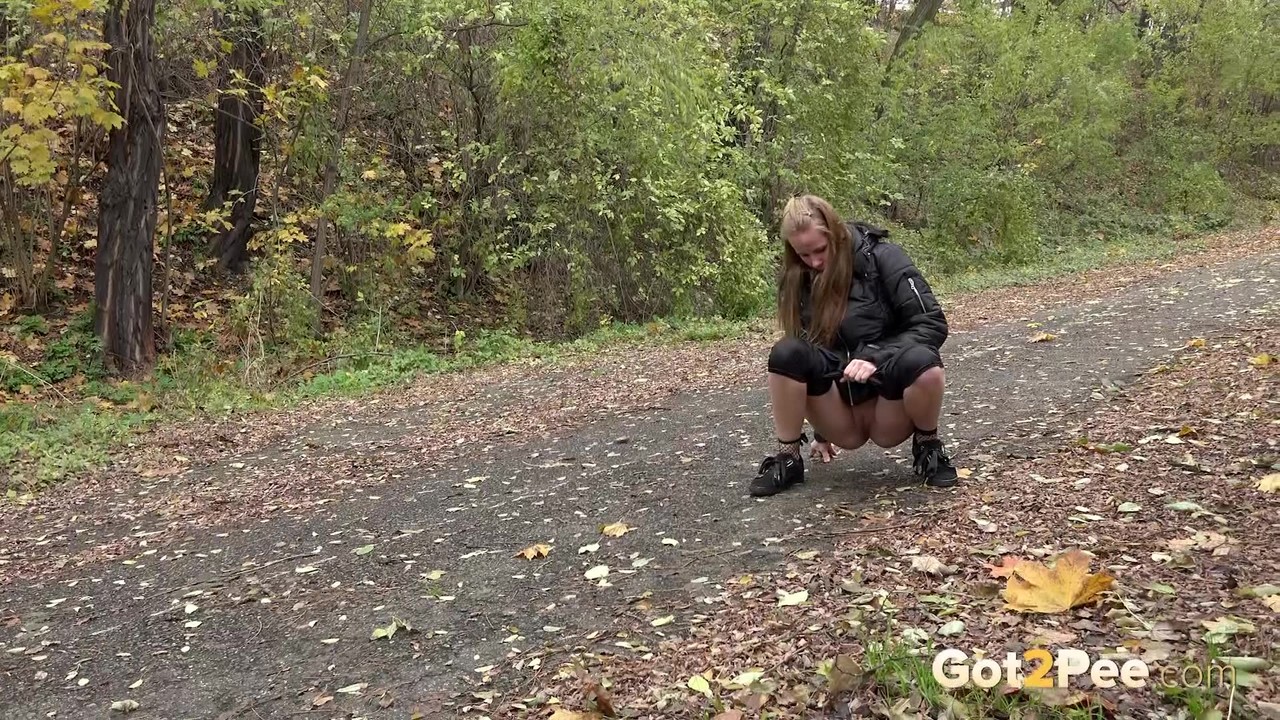 Cute shy girl pisses all over the path outside zdjęcie porno #425321977
