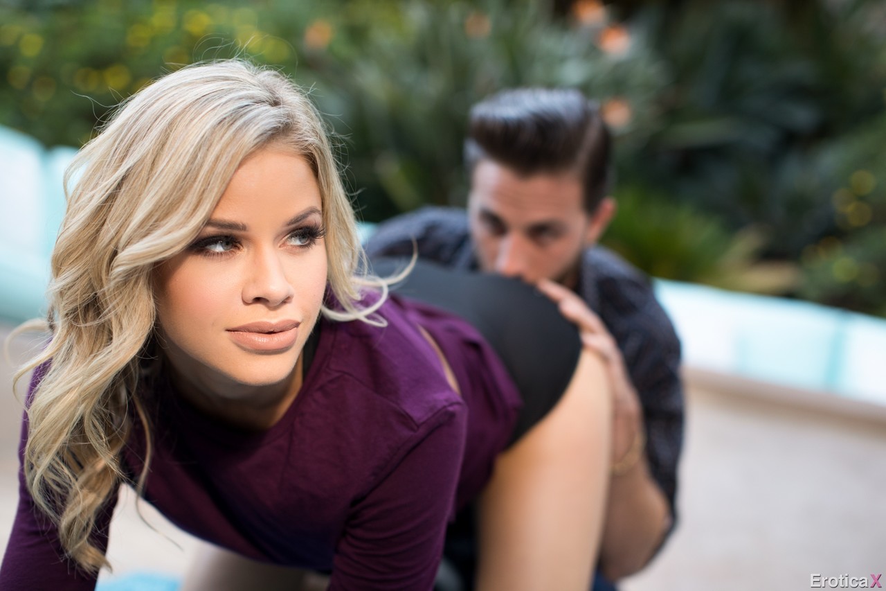 Hot blonde chick Jessa Rhodes fucks her man after outdoor yoga session porn photo #422878869
