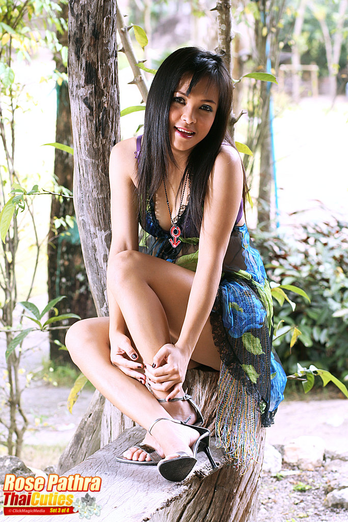 Nice Thai girl Rose Pathra gets naked in ankle strap heels next to a tree 色情照片 #426649820 | Thai Cuties Pics, Rose Pathra, Thai, 手机色情