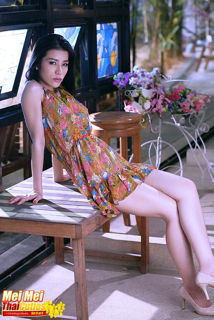 Hot Thai girl Mei Mei gets bare naked on a coffee table by herself 포르노 사진 #426870377