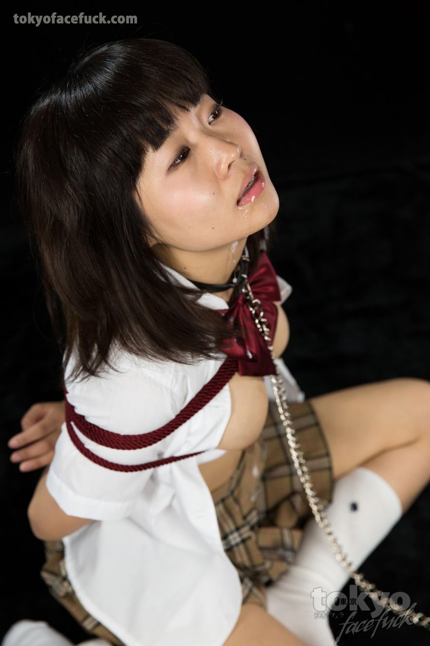Japanese student is restrained while being mouth fucked on her knees porno fotky #424479148