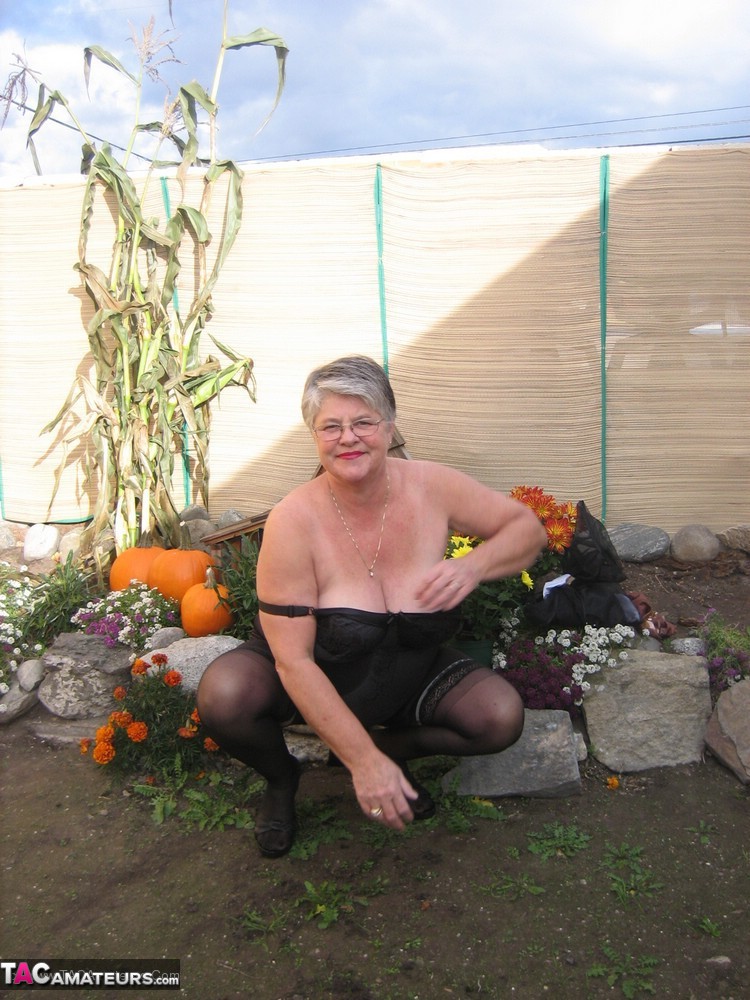 Fat nan Girdle Goddess sets her saggy boobs free of a girdle in the backyard foto porno #424879243 | TAC Amateurs Pics, Girdle Goddess, Granny, porno mobile