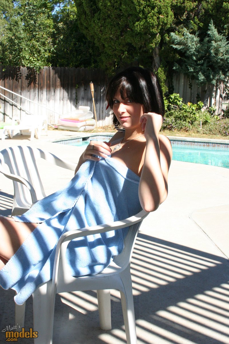 Amateur girl Ellie Idol smokes before exposing her tit son a poolside patio porn photo #424738832 | Matts Models Pics, Ellie Idol, Smoking, mobile porn