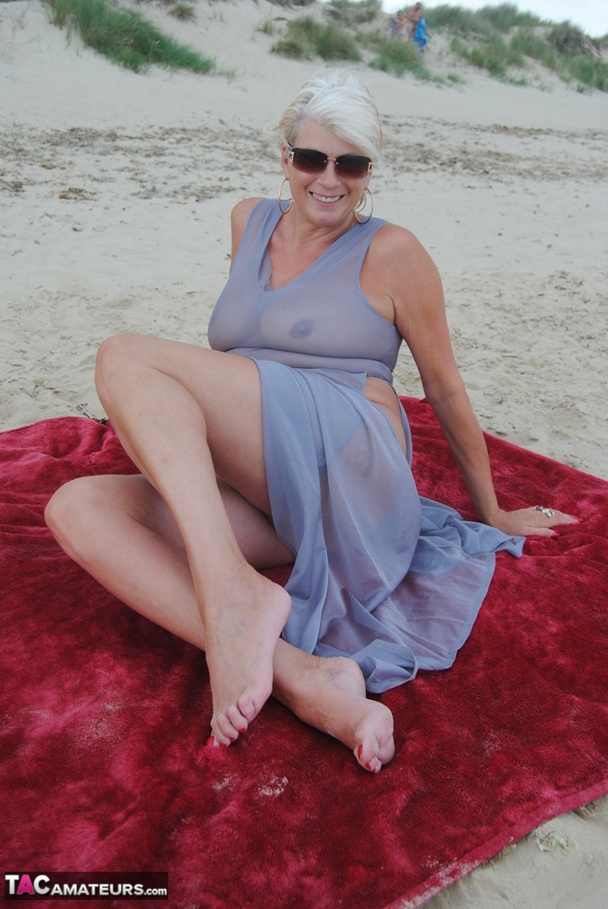 Beautiful busty mature Dimonty poses fully clothed in sheer dress at the beach porno foto #422585061 | TAC Amateurs Pics, Dimonty, Beach, mobiele porno