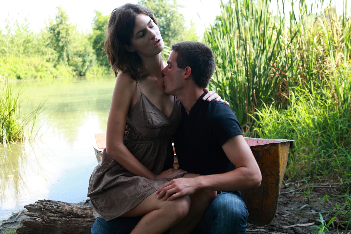 On the edge of the lake, these teen lovers take each other the edge of sexual foto porno #423077559