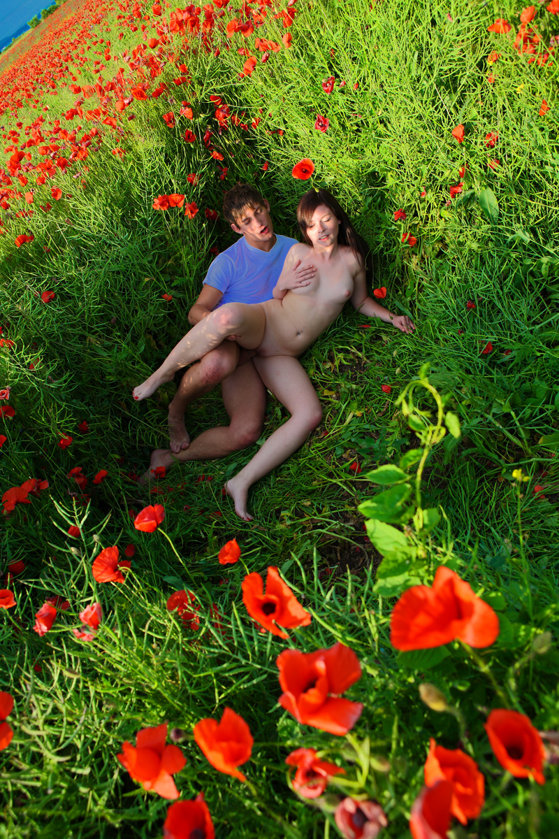 Young couple engages in hardcore sex while in a field of poppies foto porno #428768513 | Teen Dorf Pics, Alka, Fill, Pussy Licking, porno móvil