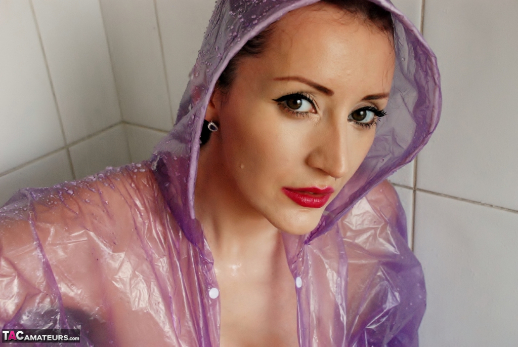 Amateur model shows her meaty labia lips while wearing a raincoat in a shower zdjęcie porno #426448773 | TAC Amateurs Pics, Jessicas Honeyz, Latex, mobilne porno