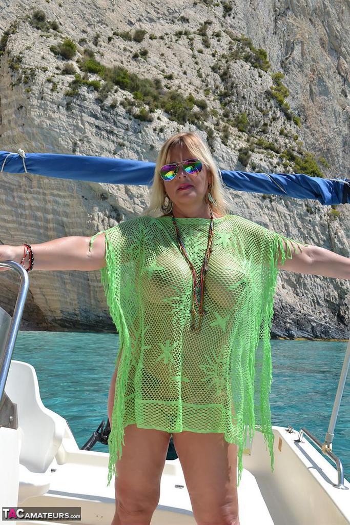 Beefy big Nude Chrissy pilots her boat naked to sun her round plump tits photo porno #428690011 | TAC Amateurs Pics, Nude Chrissy, Beach, porno mobile