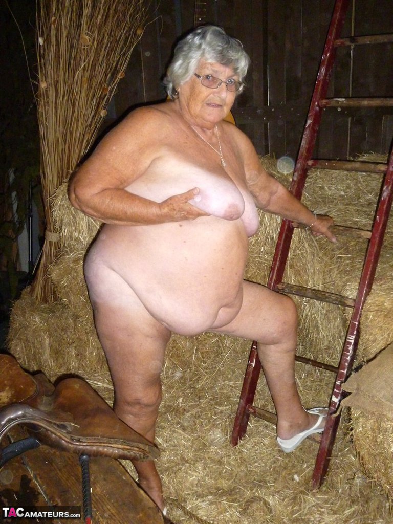 Fat oma Grandma Libby gets naked in a barn while playing acoustic guitar photo porno #425890035 | TAC Amateurs Pics, Grandma Libby, Granny, porno mobile