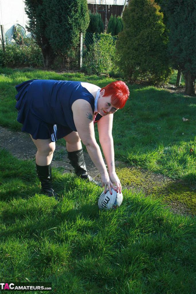 Fat redhead Valgasmic Exposed exposes her tits while playing with a football porno foto #426656588 | TAC Amateurs Pics, Valgasmic Exposed, Schoolgirl, mobiele porno