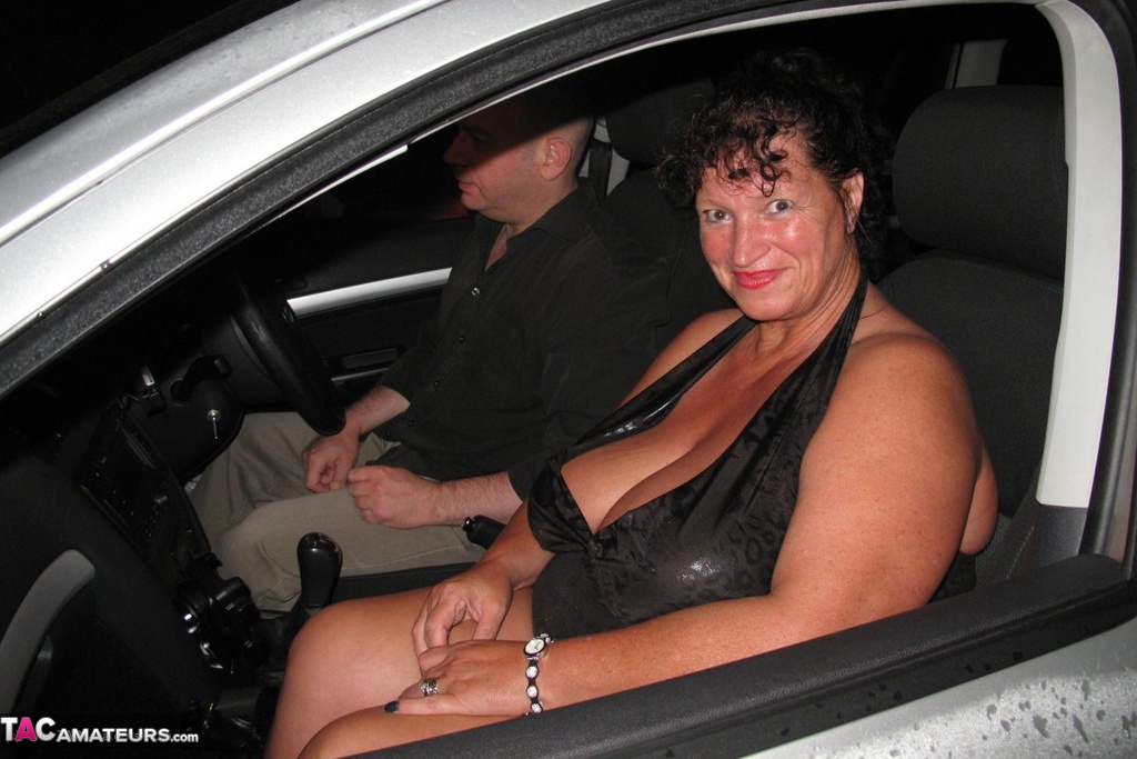 Overweight mature women take part in group sex over car bonnets foto porno #428848984