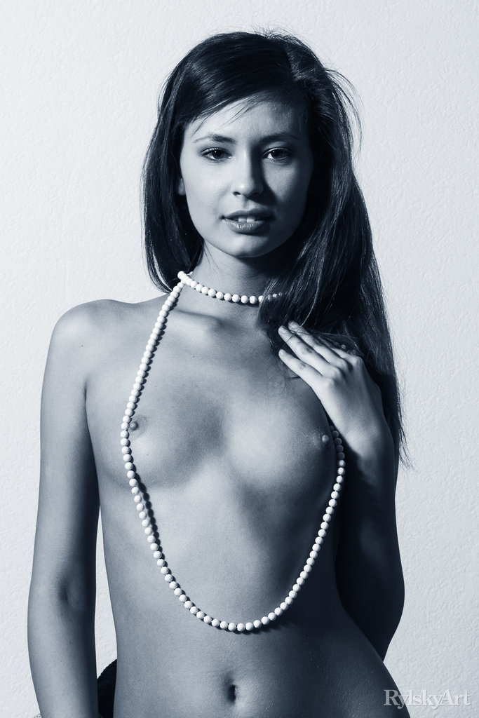 Pretty teen Irina J kicks off her underwear to model totally naked porn photo #429125016