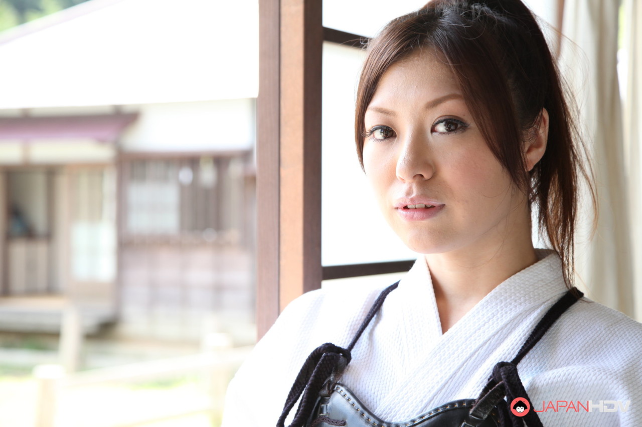 Japanese Kendo girl Jun Sena disrobed & fondled by martial art instructors foto porno #425773494