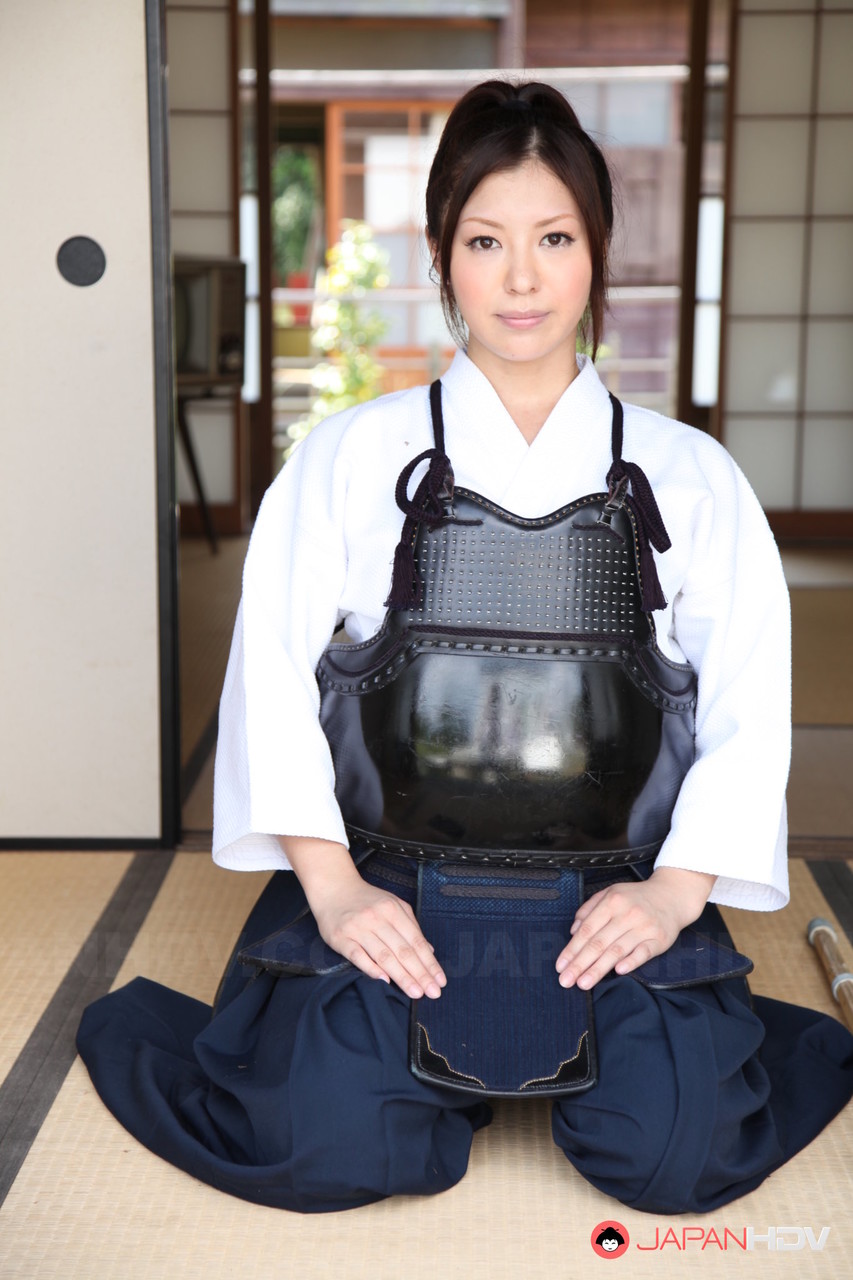 Japanese Kendo girl Jun Sena disrobed & fondled by martial art instructors porno fotoğrafı #425773496