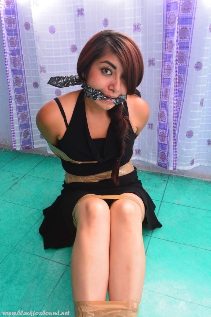 Fully clothed girl loses her blindfold while cleave gagged and bound up porno foto #424845605 | Black Fox Bound Pics, Bondage, mobiele porno