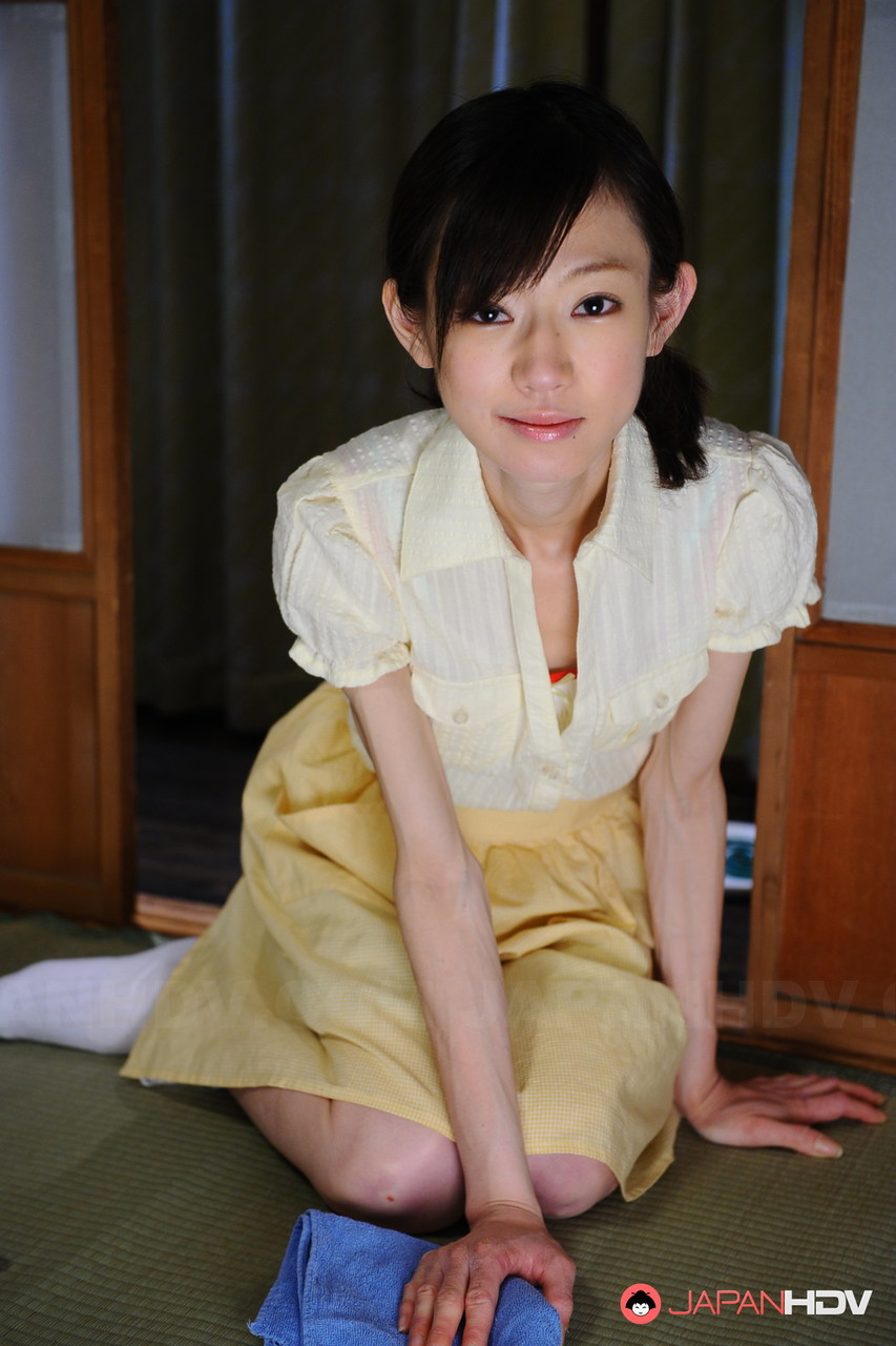 Young looking Japanese girl Aoba Itou changes into a sheer teddy porno fotoğrafı #428498532